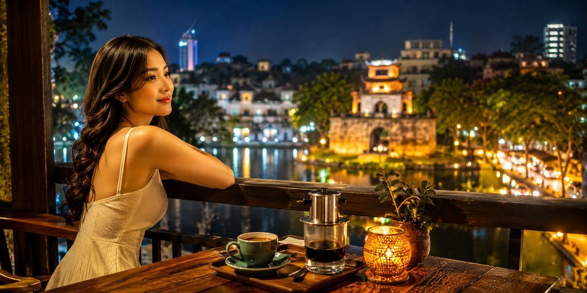 Người dùng Hà Nội uống cà phê và nhận cashback bonus từ casino 888t trên điện thoại